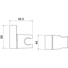 AQ2406MB держатель ручного душа, матовый черный