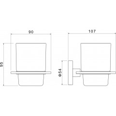 AQ4204CR ОБЕРОН стакан с держателем