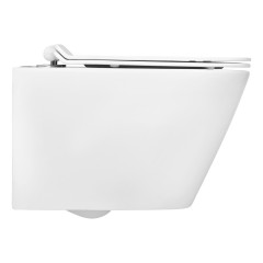 AQ1910-00 Унитаз подвесной безободковый AQUATEK АЛЬФА 520 x 370 x 330 мм + тонкое сиденье с механизмом плавного закрывания