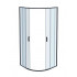 AQ ARI RO 08020BL Душевой уголок 1/4 круга, двери раздвижные 800x800x2000, профиль черный, стекло прозрачное