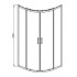 AQ ARI RO 08020BL Душевой уголок 1/4 круга, двери раздвижные 800x800x2000, профиль черный, стекло прозрачное