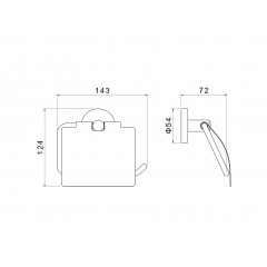 AQ4209BG ОБЕРОН бумагодержатель с крышкой, шлиф. золото