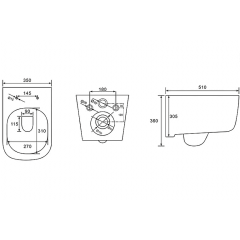 SET AQUATEK ДИВА (рама AQUATEK Standard INS-0000012(без клавиши и крепежа)+унитаз ДИВА AQ2012-00 с тонким сиденьем soft-close