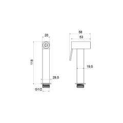 AQ2058CR гигиенический ручной душ