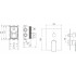 AQ1447MB ЛИРА смеситель для ванны 3 режима (внешняя и скрытая часть), матовый черный