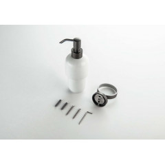 AQ4605BGM БЕТТА дозатор, оружейная сталь (шлиф. черный хром)