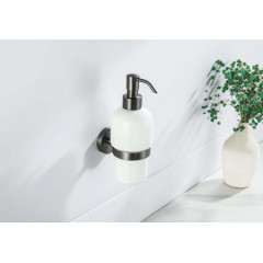 AQ4605BGM БЕТТА дозатор, оружейная сталь (шлиф. черный хром)