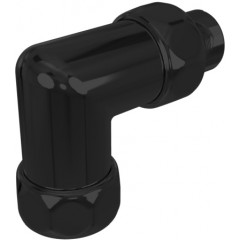 Комплект подключения 2шт.: уголок со сгоном 3/4х1/2, эксцентрик, отражатель, цвет черный муар