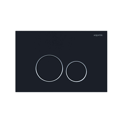 PNS-0000015 (005DQ) Панель смыва Черная матовая ободок хром для INSP-0000001 Pneumo S (клавиши круглые)