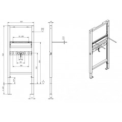 INSR-0000001 Aquatek Инсталляция для подвесной раковины 1120*500*40/60