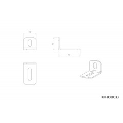 KKI-0000033 Комплект крепления для инсталляций к стене (угловой монтаж) 75 -105 мм