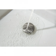 AQ6003BGM сливной набор для раковины Push-open без перелива, оружейная сталь (шлиф. черный хром)