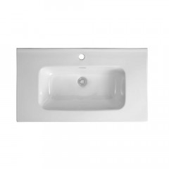 AQ77080-GS Комплект мебели: Тумба 80см ВЕГА с раковиной AQ0480-00, 2 ящика, цвет шалфей зеленый