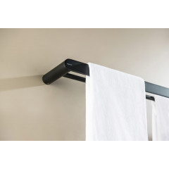 AQ4430MB ЛИРА полотенцедержатель двойной 600 мм, матовый черный