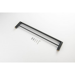 AQ4430MB ЛИРА полотенцедержатель двойной 600 мм, матовый черный