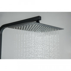 AQ2640MB ЛИБРА душевая система (смеситель для ванны) 300х200мм, матовый черный