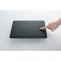 AQ2640MB ЛИБРА душевая система (смеситель для ванны) 300х200мм, матовый черный