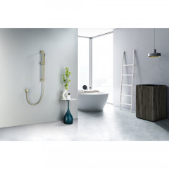 AQ2012BG ЕВРОПА душевой гарнитур 1jet 65 см, шлиф. золото