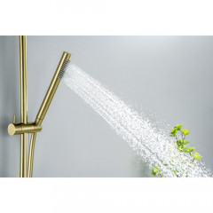 AQ2012BG ЕВРОПА душевой гарнитур 1jet 65 см, шлиф. золото
