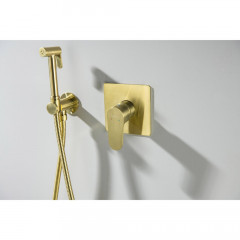 AQ1266BG ОБЕРОН смеситель для душа 1 режим (внешняя и скрытая часть), шлиф. золото