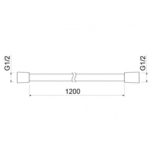 AQ2104BG шланг для душа 120 см ПВХ, шлиф. золото