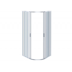 AQ ARI RO 10020CH Душевой уголок 1/4 круга, двери раздвижные 1000x1000x2000, профиль хром, стекло прозрачное