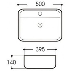 AQ5506-00 ВЕГА раковина 500*395*140 для установки на столешницу