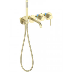 AQ1344BG ЕВРОПА смеситель для ванны встроенный (внешняя и скрытая часть), шлиф.золото