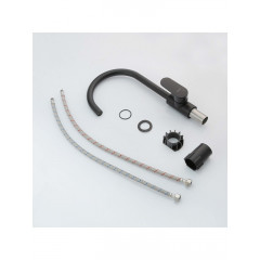 AQ1882MB НИКА смеситель для кухни (полукруглый излив), матовый черный