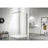 AQ WIW 08020BL Душевая перегородка Walk in с держателем 800x2000 профиль черный, стекло прозрачное