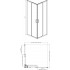 AQ ARI KV 10020BL Душевой уголок квадратный, двери раздвижные 1000x1000x2000 профиль черный, стекло прозрачное