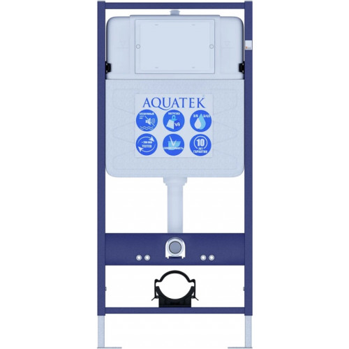 SET AQUATEK МИЯ 4в1 (рама AQUATEK Standard INS-0000012+ крепеж KKI-0000002+клавиша KDI-0000014+унитаз МИЯ AQ2004-00 с тонким сиденьем soft-close