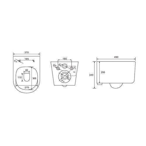 SET AQUATEK МИЯ 4в1 (рама AQUATEK Standard INS-0000012+ крепеж KKI-0000002+клавиша KDI-0000014+унитаз МИЯ AQ2004-00 с тонким сиденьем soft-close
