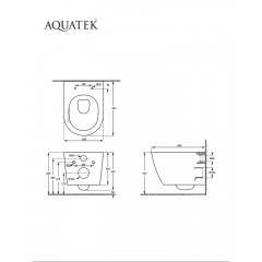 AQ1999T-00 ЛИБЕРТИ унитаз подвесной tornado 500*360*350, крышка дюропласт TORNADO