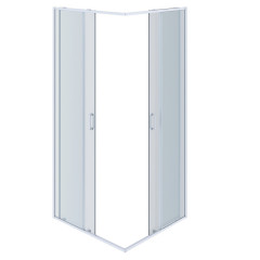 AQ ARI KV 10020CH Душевой уголок квадратный, двери раздвижные 1000x1000x2000 профиль хром, стекло прозрачное