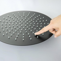 AQ2075MB круглый верхний душ 300*2 мм, матовый черный