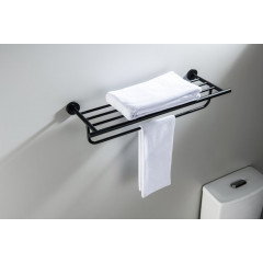 AQ4215MB ОБЕРОН полка для полотенец, матовый черный