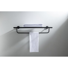 AQ4215MB ОБЕРОН полка для полотенец, матовый черный