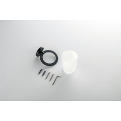 AQ4204MB ОБЕРОН стакан с держателем, матовый черный