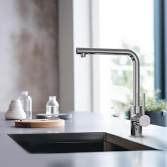 AQ1380CR ЕВРОПА смеситель для кухни