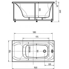Альфа 170 пустая с фр.экр. (слив справа)
