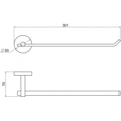 AQ4619MB БЕТТА полотенцедержатель, матовый черный