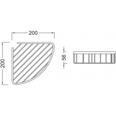 AQ4906MB угловая полка, матовый черный