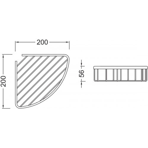 AQ4906MB угловая полка, матовый черный