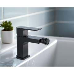 AQ1418MB ЛИРА смеситель для биде, матовый черный