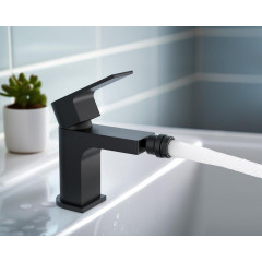 AQ1418MB ЛИРА смеситель для биде, матовый черный