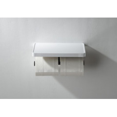 AQ4919MB ЕВРОПА бумагодержатель двойной с полкой, матовый черный