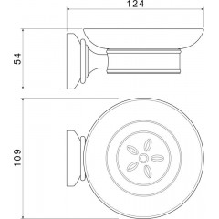 AQ4503MB КЛАССИК мыльница, матовый черный