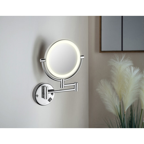AQ4912CR зеркало косметическое настенное с подсветкой 5х