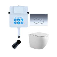 SET BW AQUATEK ЕВРОПА (смывной бачок AQUATEK INS-0000019+кнопка KDI-0000018+унитаз ЕВРОПА AQ1902-00 с тонким сиденьем soft-close)